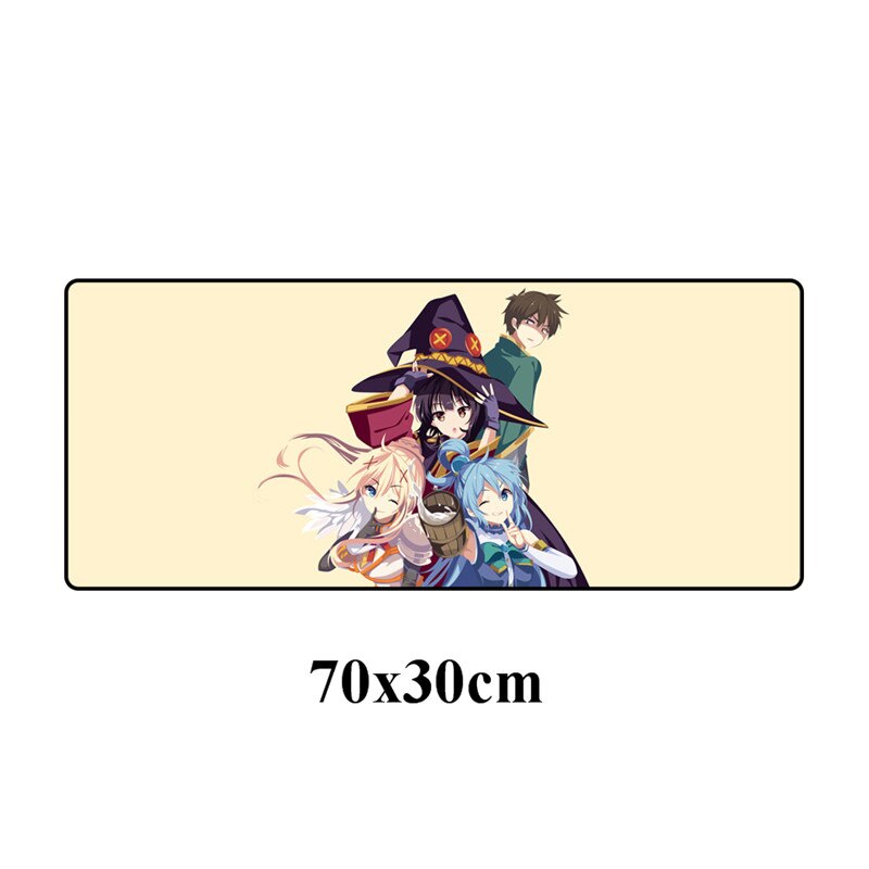 Large 70x30cm Japan Anime Konosuba Mouse Pad Laptop Desk Mouse Mat Locking Edge Rubber Computer Speed Gamer Gaming Mousepad: NO.1