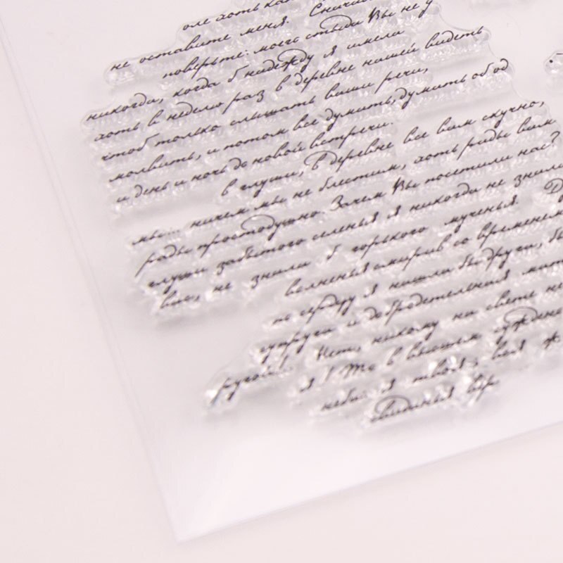 Sellos transparentes para DIY Tarjeta de Scrapbooking silicona fondo de texto antiguo sellos transparentes que hacen álbum papel artesanía decoración sellos