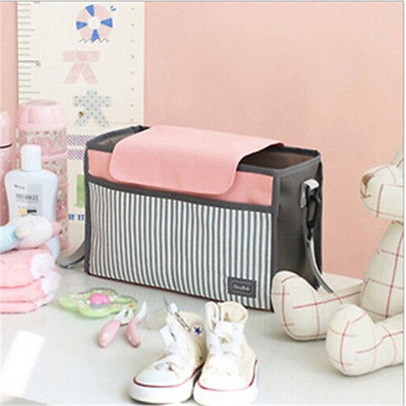 Portable Baby Diaper Nappy Pram Changing Bag Organizer Insert Liner Bag Multifunctional Mummy Bag Stroller Hanging Bag