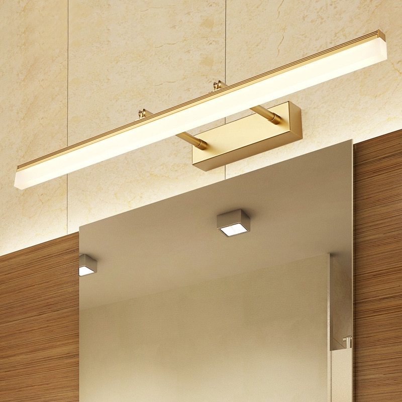 Moderne led spiegel wandlamp badkamer toilet wandlamp 40cm 50cm zwart zilver goud wandlamp kaptafellamp make-up spiegellamp