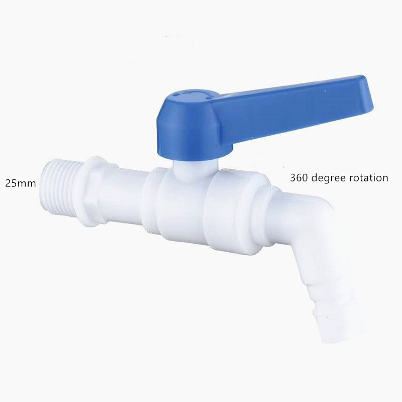 In-wall Single Cold Bibcock Outdoor Washing Machine Faucet 20 25mm Thread Interface Plastic Single Handle Tap,JO21028: 25mm Bibcock C2
