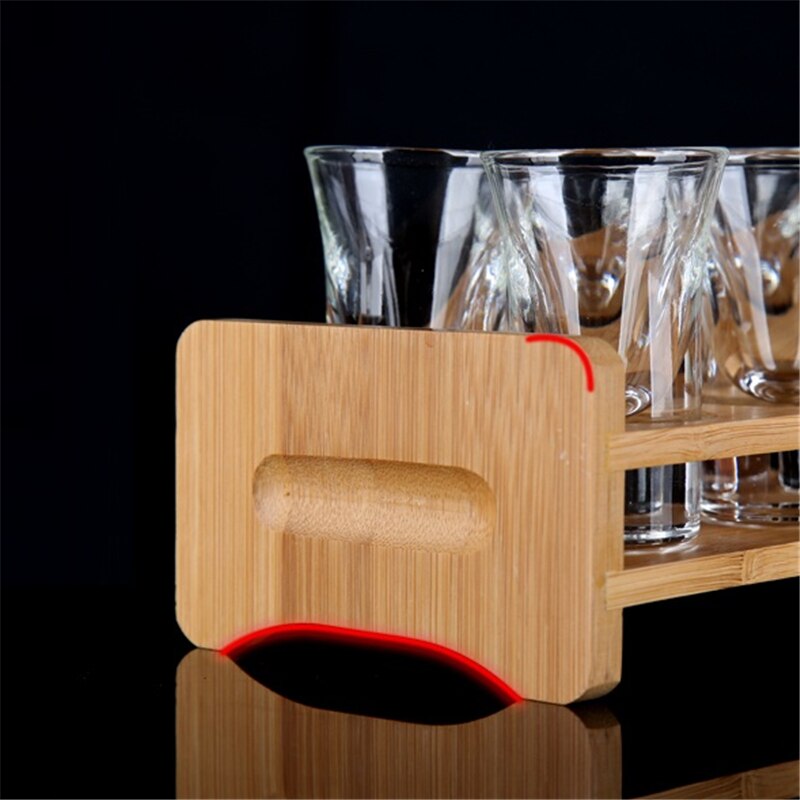 Présentoir à Cocktail verre cristal | Ensemble de Bar, verre de cristal, tasse de liqueur, ensemble de gobelets de liqueur avec support de la bouteille de vin de 300ml/500ml