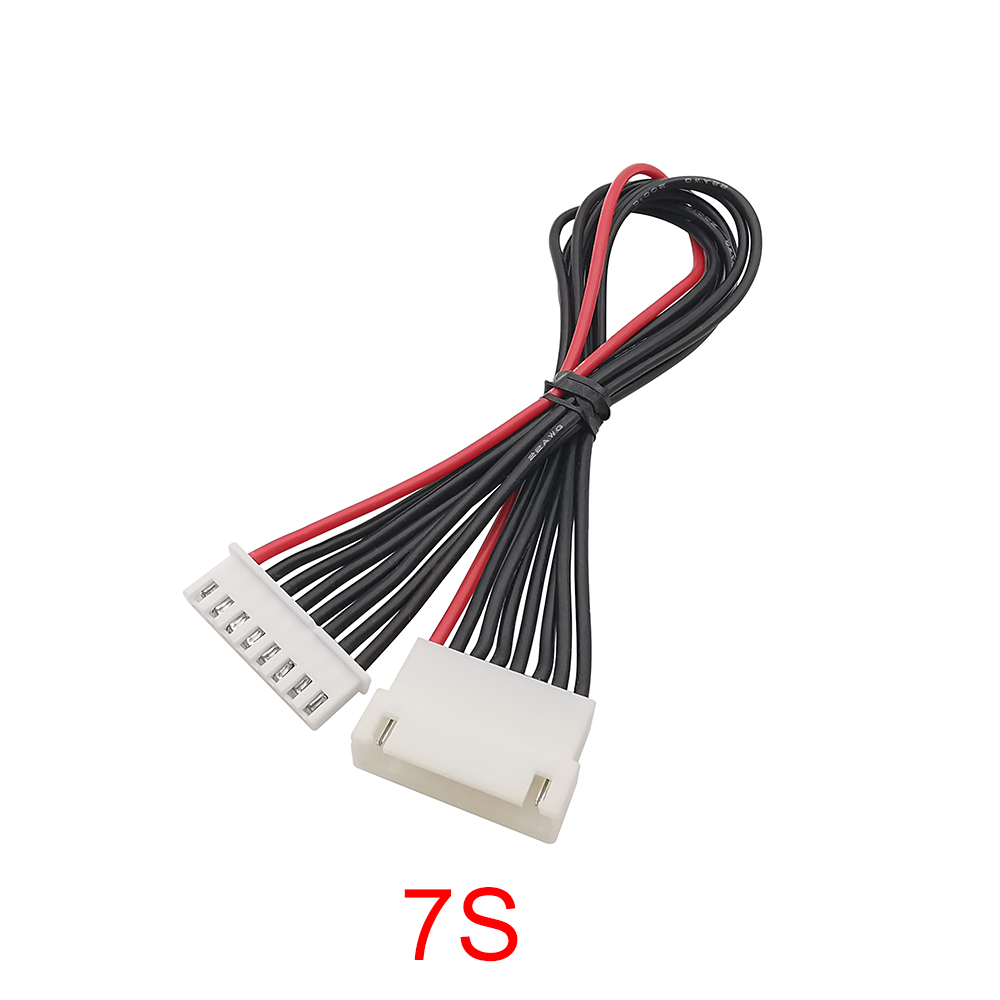 5 stk. 2s 3s 4s 5s 6s 7s 8s lipo-balanceledning, forlængerkabel, opladet ledning, 22 awg 20cm jst-xh-stik, silikonekabel: Brun