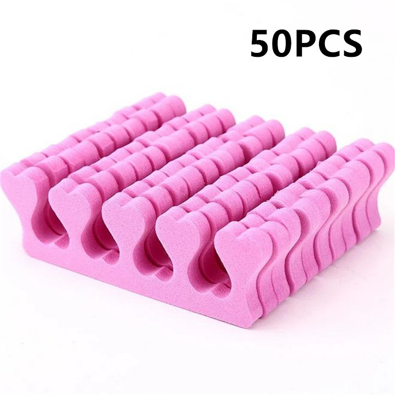 50/100 stücke Rosa Schwamm Finger Zehenspreizer Nagellack Fußpflege Zehenspreizer Maniküre Pediküre Nail art Werkzeug Groß: Licht Grau