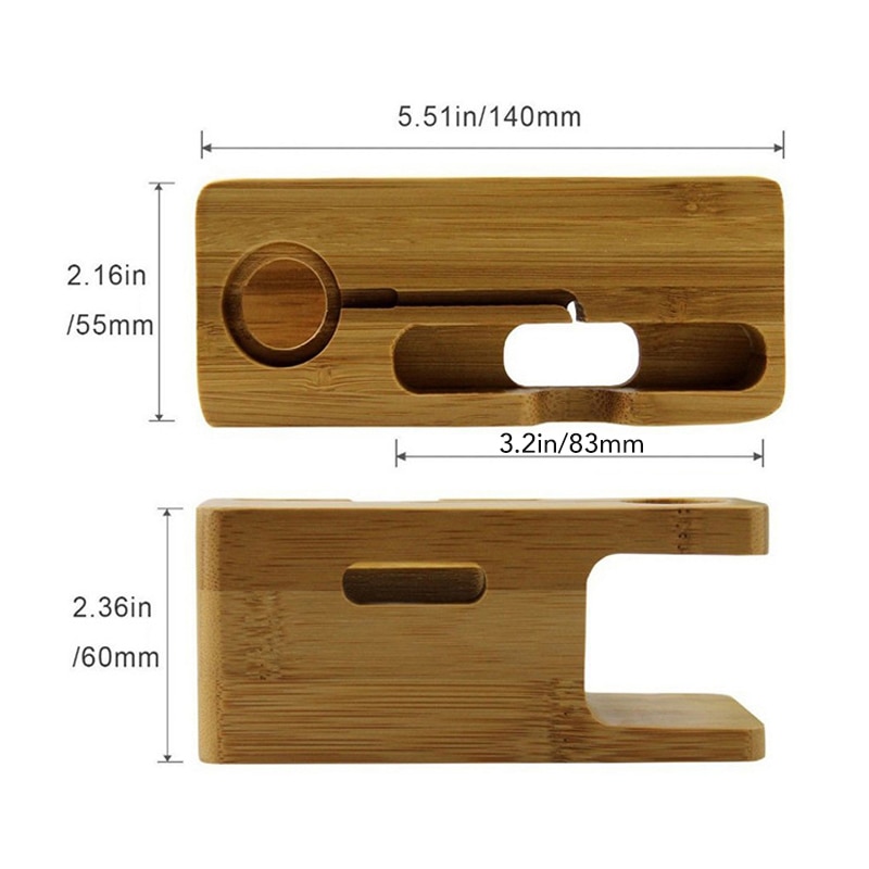 Charging Dock Station Bamboo Wood Holder for iPhone 11 Pro x xs xr Samsung HUAWEI for Apple Watch Smartwatch Charger Phone Stand