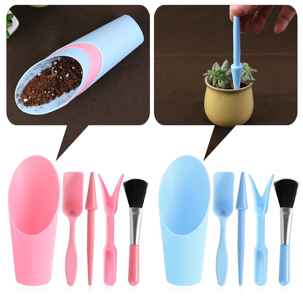 1/5Pcs Home Mini Garden Tools Succulent Planting Kit Succulent Tools Mini Plants Garden Tools Set Basic Garden Tools for Plant