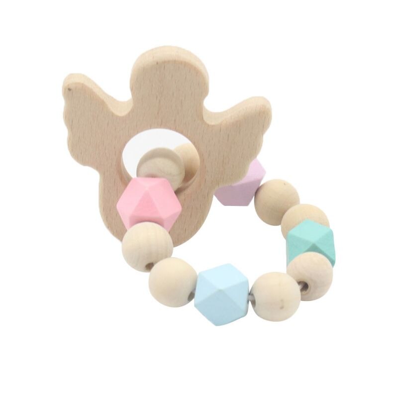 Baby Bijtring Armband Molaire Stok Niet Giftig Silicone Bite Stok Leuke Cartoon Patroon Speelgoed: F