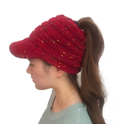 beanie winter woman hat women's cap winter hats feminino winter hat for girls knitted hat women's knitted hat: hongse