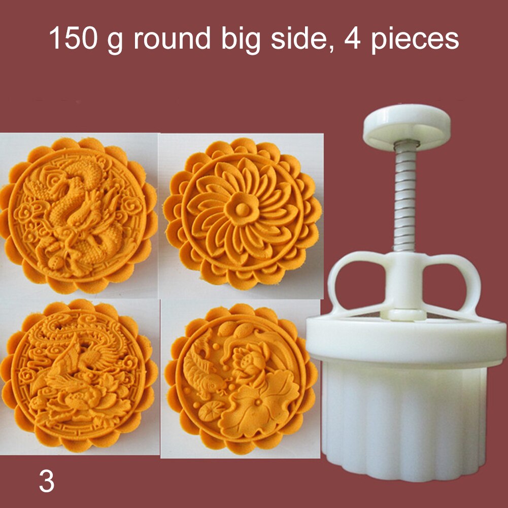 150g Cookie Stamps Moon Cake Mold Thickness Adjustable Christmas Cookie Press DIY Hand Press Cutter JDH88: 3