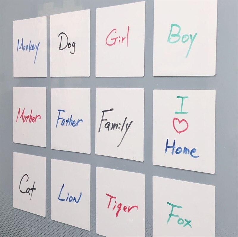 Dry Wipe Sticky Notes Pad, Removable Reusable Labels Sticker for Storage Bins, Waterproof Adhesive Labels for Bottles