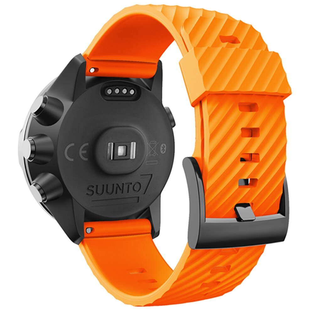 Sport silikon klokke og reim for suunto spartan 7/ suunto 9/ suunto spartan sport håndledd hr /suunto  d5 armbånd justerbar reim: Oransje