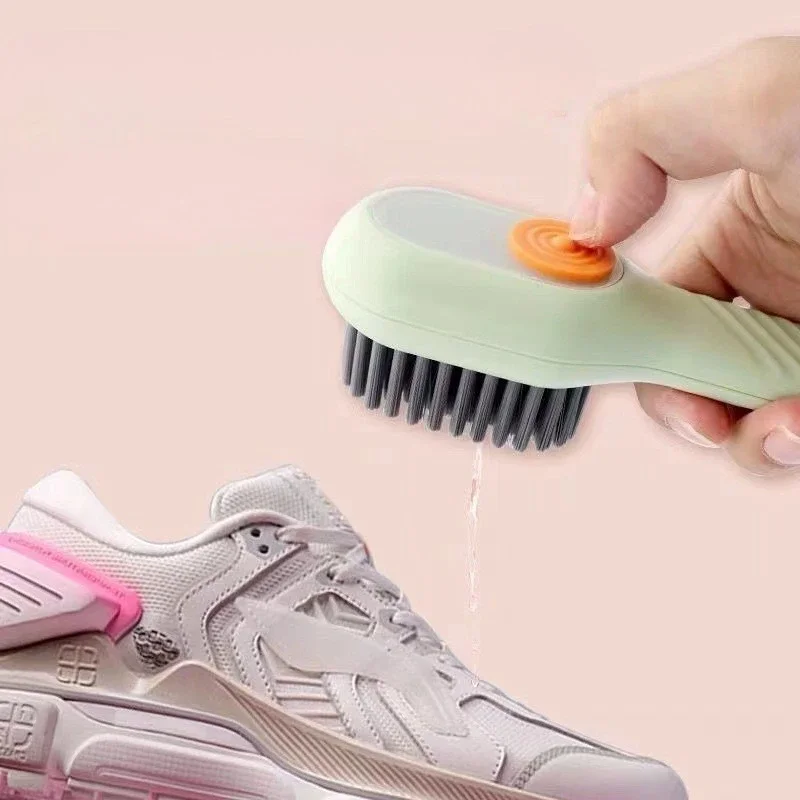 Shoe Washing Machine Bag with Soft Bristle Brush Set - Durable Laundry Bag & Liquid Shoe Cleaner Brush for All Shoes