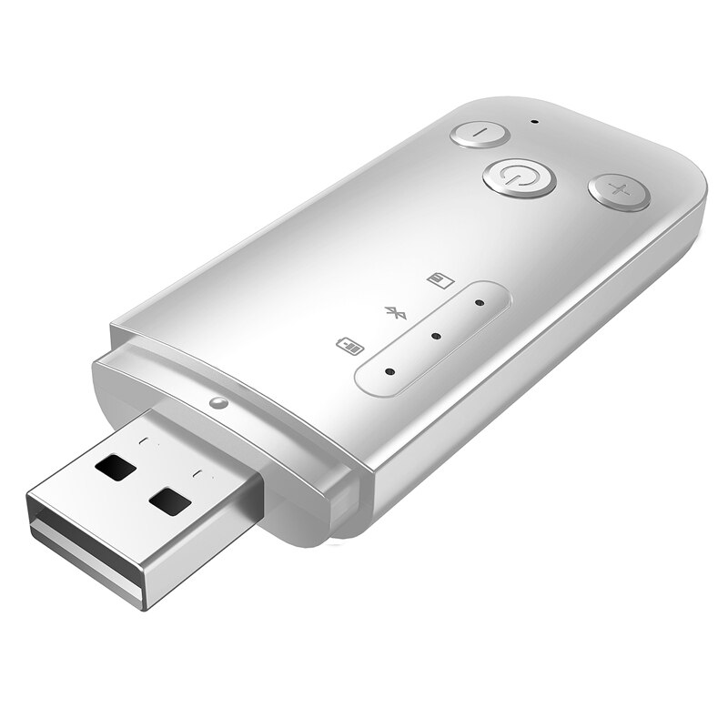 USB Dual Output 6 In 1 Bluetooth Adapter, Wireless Bluetooth 2 In 1 o Receiver Transmitter (White)