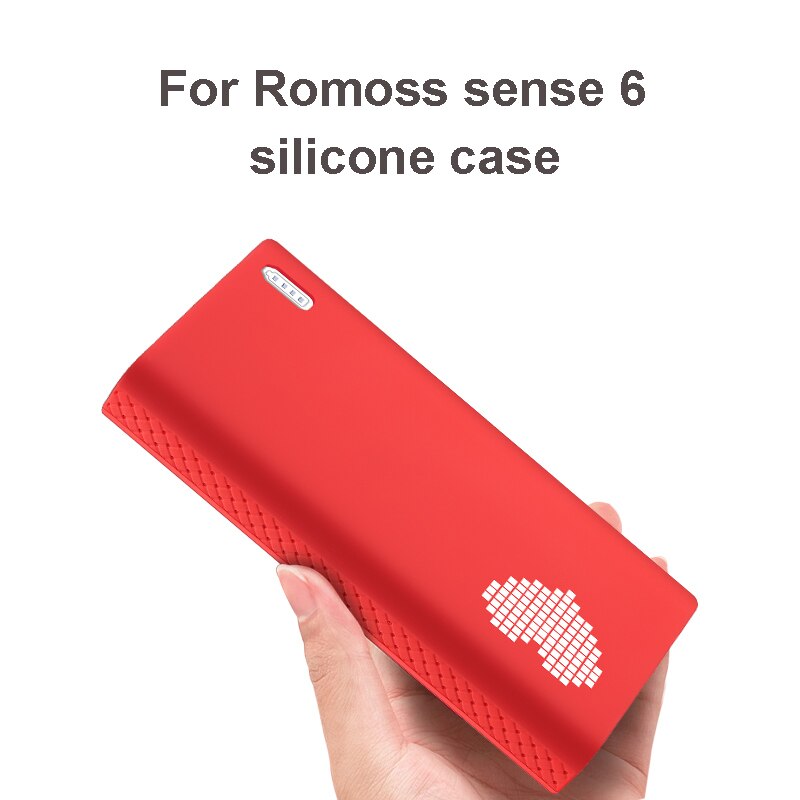Siliconen Case Voor Romoss Sense 6 20000Mah Power Bank Zachte Siliconen Anti-Collision Anti-Slip Cover Mobiele power Skin Case
