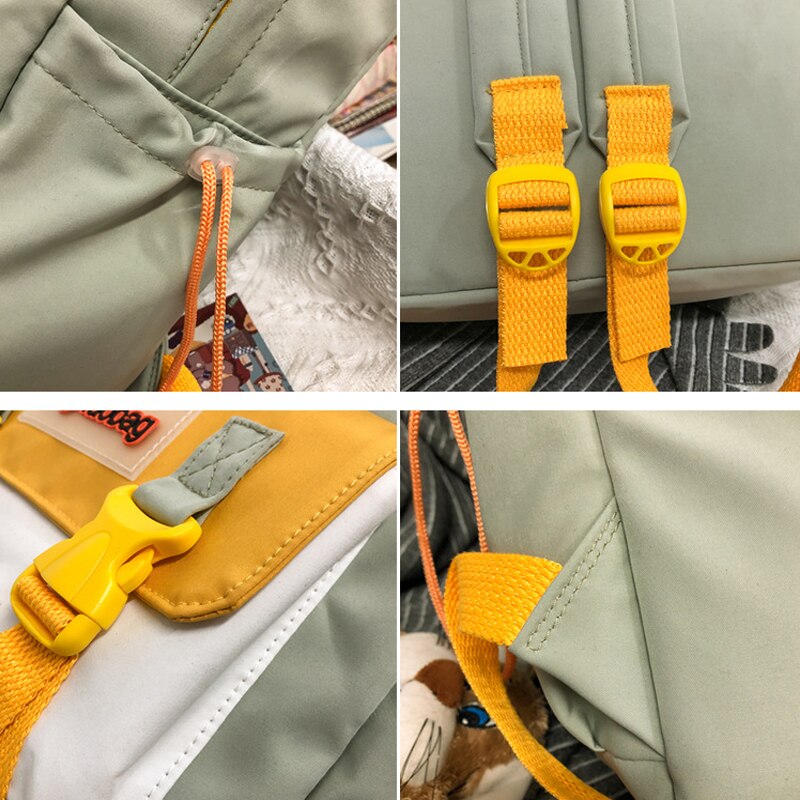 Kawaii Nylon Vrouwen Rugzak Mode Waterdichte Rugzak Voor Tienermeisjes Schooltas Leuke Student Boekentas Reizen Mochila