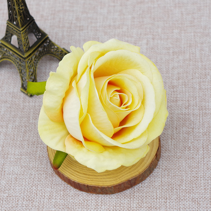 10Pc Kunstbloemen Fluwelen Rose Hoofd Diy Krans Home Party Bruiloft Bloem Muur Achtergrond Decoratie Hoed Accessoires: Deep Pink