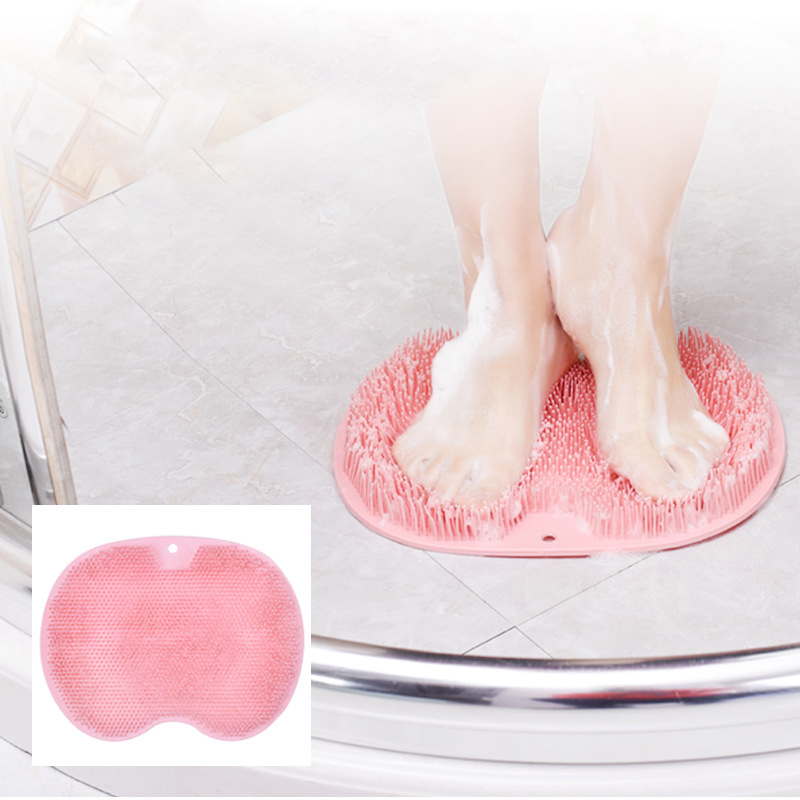 Brosse de lavage des pieds en silicone, coussin de massage des pieds, bain Polymères de douche, bain , Polymères coordonnants, lavage des pieds