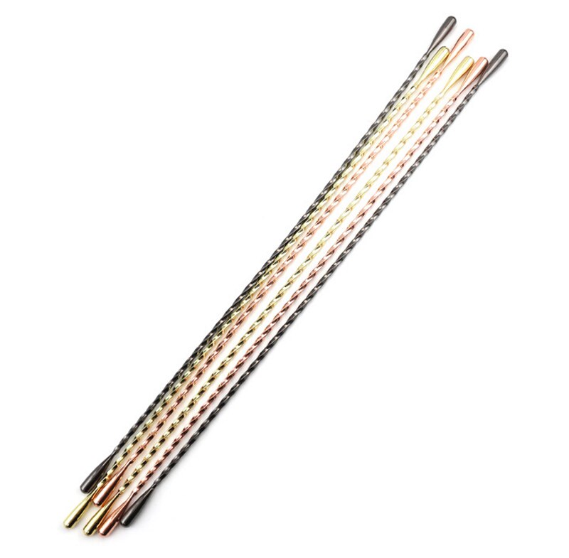 30cm Double Teardrop Stirrer Swizzle Stick 304 Stainless Steel Twisted Mixing Stirrer Bar Tool