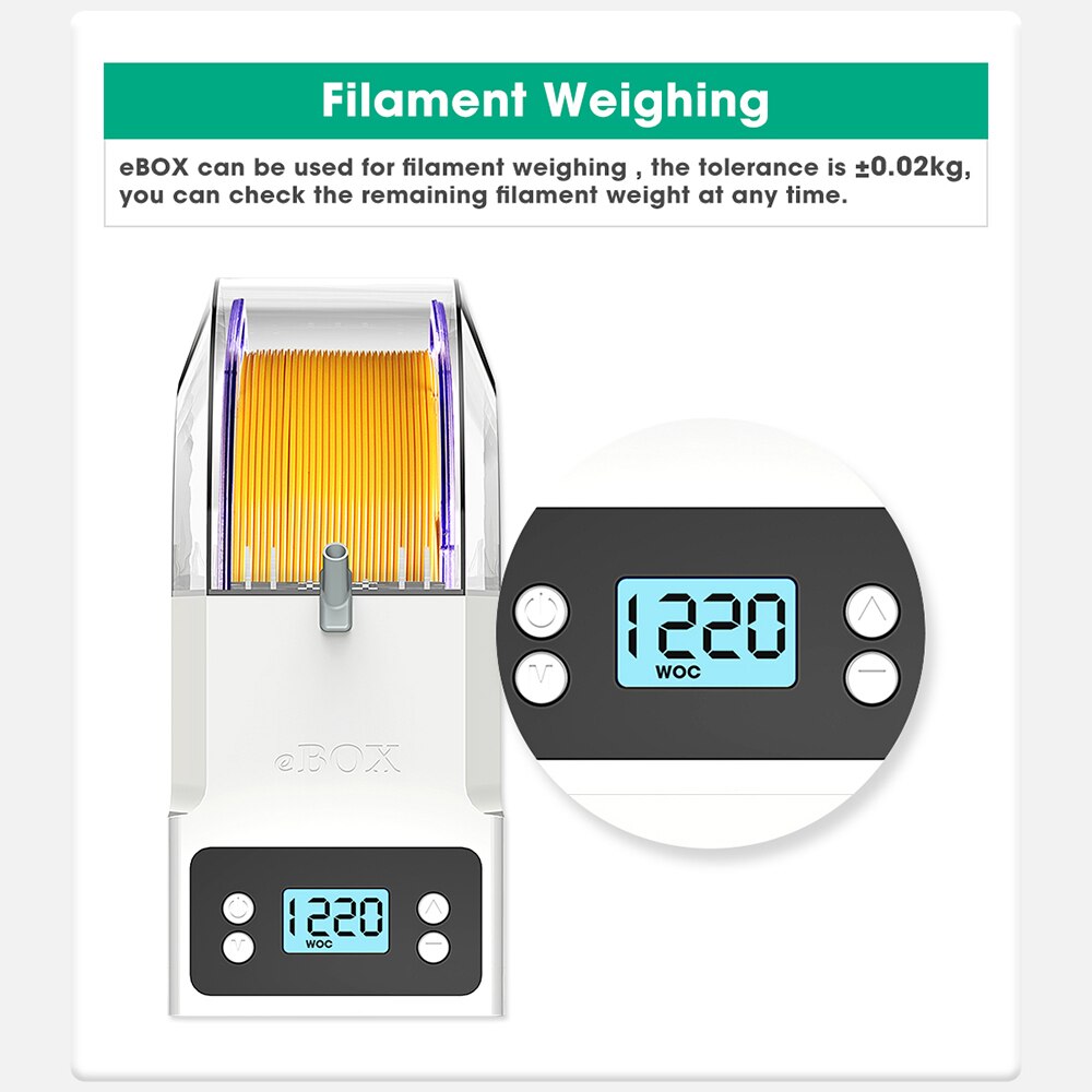 【Clearance】eSUN eBOX 3D Printing Filament Box Filament Storage Holder Keeping Filament Dry Measuring Filament Weight
