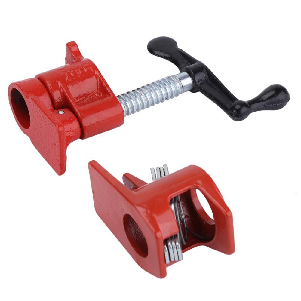 3/4 inch Heavy Duty Pipe Clamp Woodworking Wood Gluing Pipe Clamp 3/4 inch Pipe Clamp Fixture Carpenter Woodworking Tools