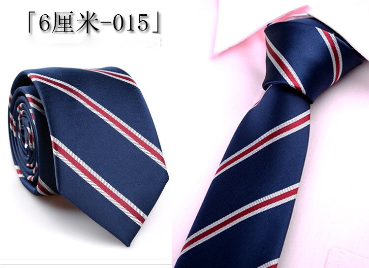Ricnais brand herrebånd mand slips corbatas hombre gravata jacquard 6cm slank slips forretning rødgrøn slips til mænd: 15