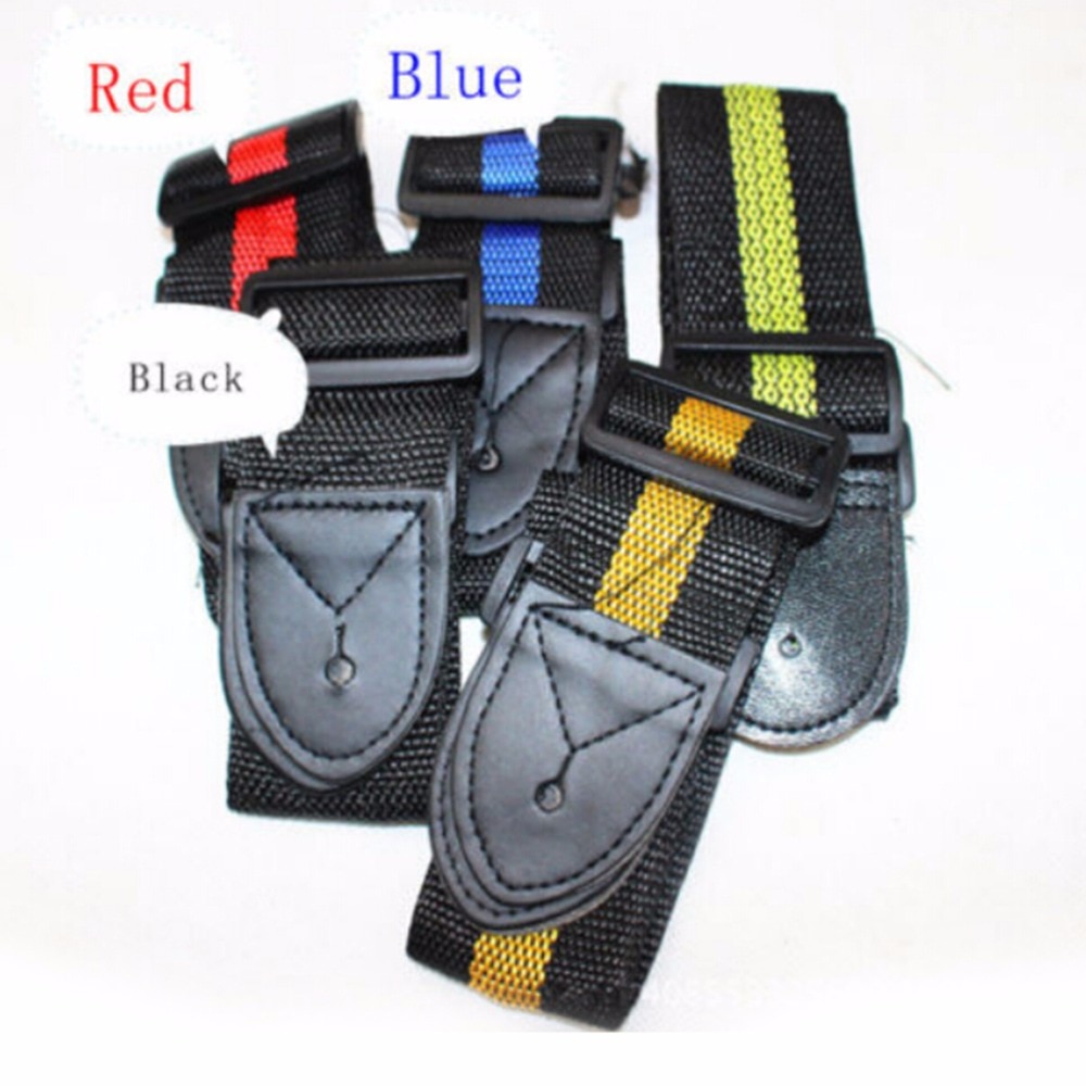 Adjustable Durable Nylon Guitar Strap IRIN Ukulele Belt With PU Leather Ends 130cm Electric Acoustic Bass Guitar Strap