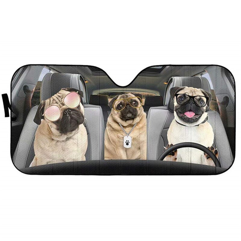1Pcs Windshield Sun Shade for Car Decoration Funny Dog Print Window Foldable Auto Sunshade Front Window Sun Shield Sun Visors: LSS2271HC