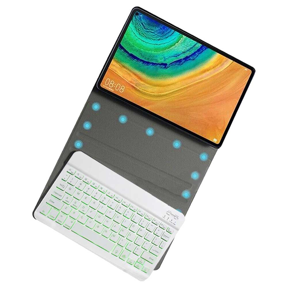 Bluetooth Keyboard Case For Huawei MatePad Pro 10.8 inch MRX-W09 MRX-AL09 Case With Keyboard PU Leather Flip Stand Cover