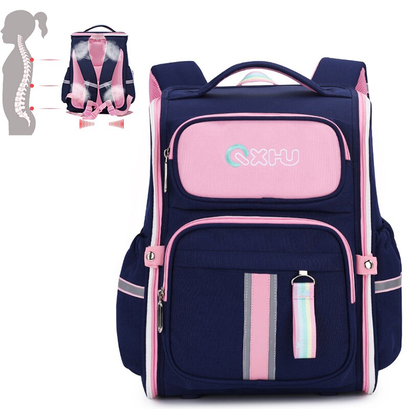 Grades 1-3-6 Collapsible Student Backpacks Children's Lightweight Cute Cartoons School Bag Kids Orthopedic School Backpack