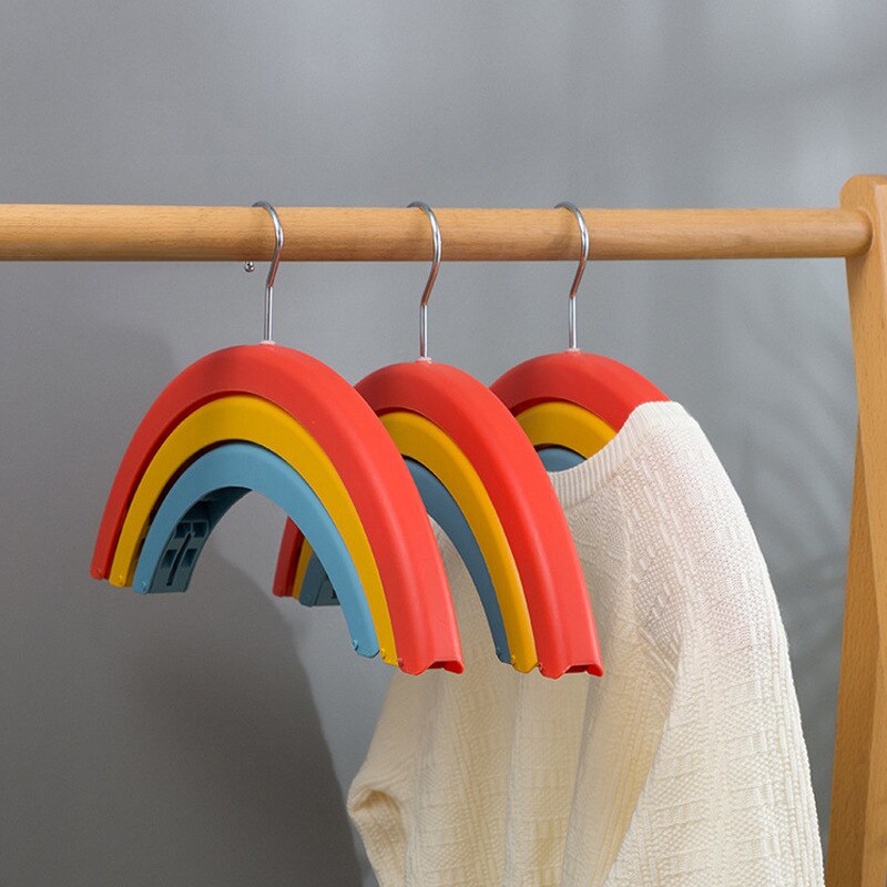 3pc/set magic clothes hanger Rainbow Rotating Clothes Drying Rack Removable 3 Layer Multifunction folding hanger Home Organizer