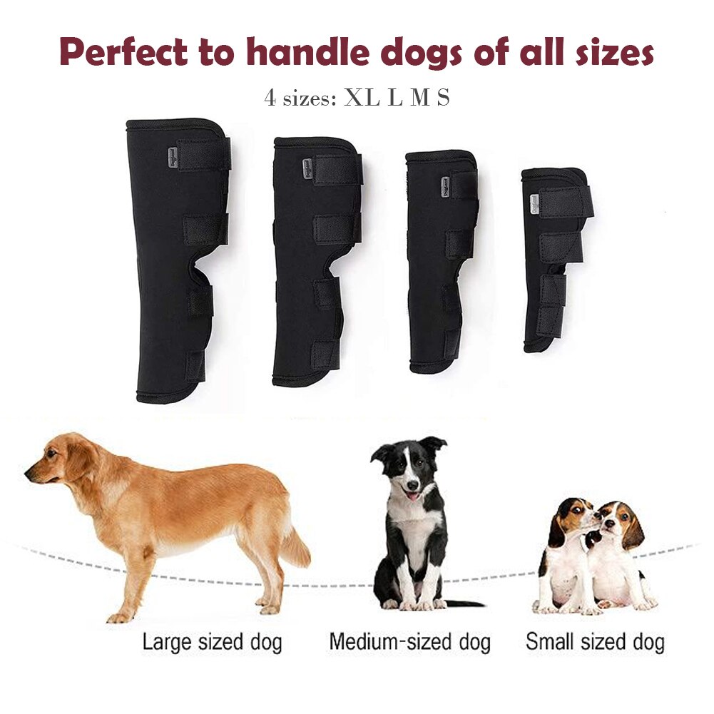 Pet Wrap Compression Leg Protects Wounds Injury Dog Leggings Strap Bandages Black Legs Brace Pet Dog Knee Hock Protector