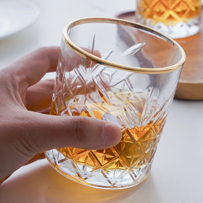 Style 250-450Ml Eternal Carved Flower Martini Cup Vintage Art Whiskey Vodka Mojito Wine Glass Bar Drinkware Goblet: Clear