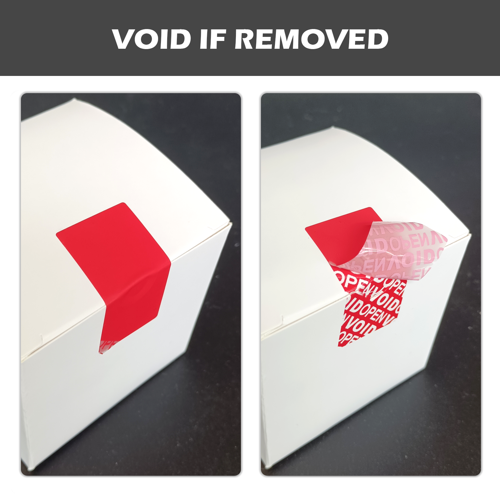 Customizable Red Security Seal Labels tamper-proof sticker Unique Serial Numbers-Void if Tampered Custom content
