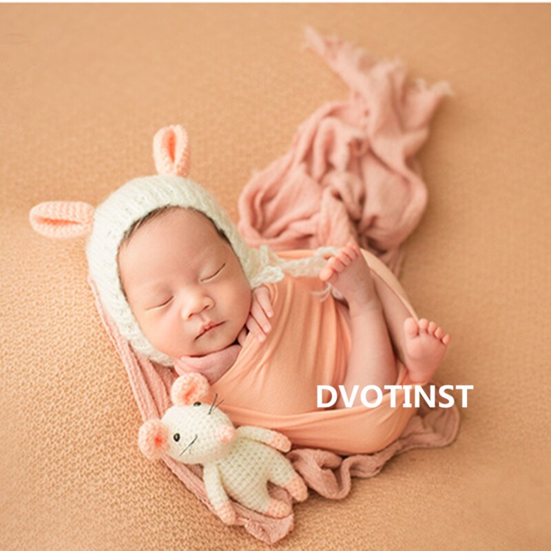Dvotinst nyfödd baby fotografering rekvisita söt mus set hatt motorhuv docka 2 st set fotografia tillbehör studio fotograferingar foto rekvisita