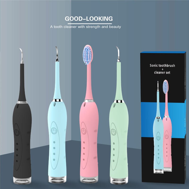Sonic Electric Toothbrush with Replacement Brush Heads Ultrasonic Rechargeable 4 Mode USB Charger Electronic Teeth Brush