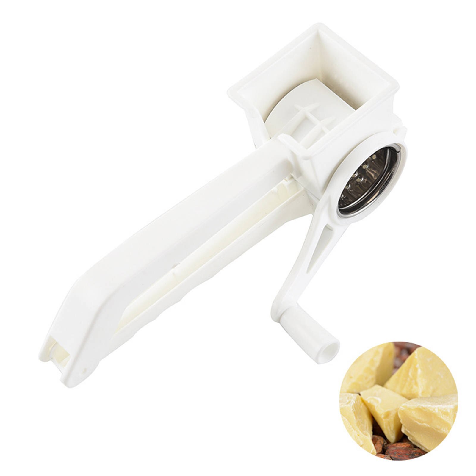 Cooking Tool Hand Held Rotary Cheese Grater Slicer Stainless Steel
