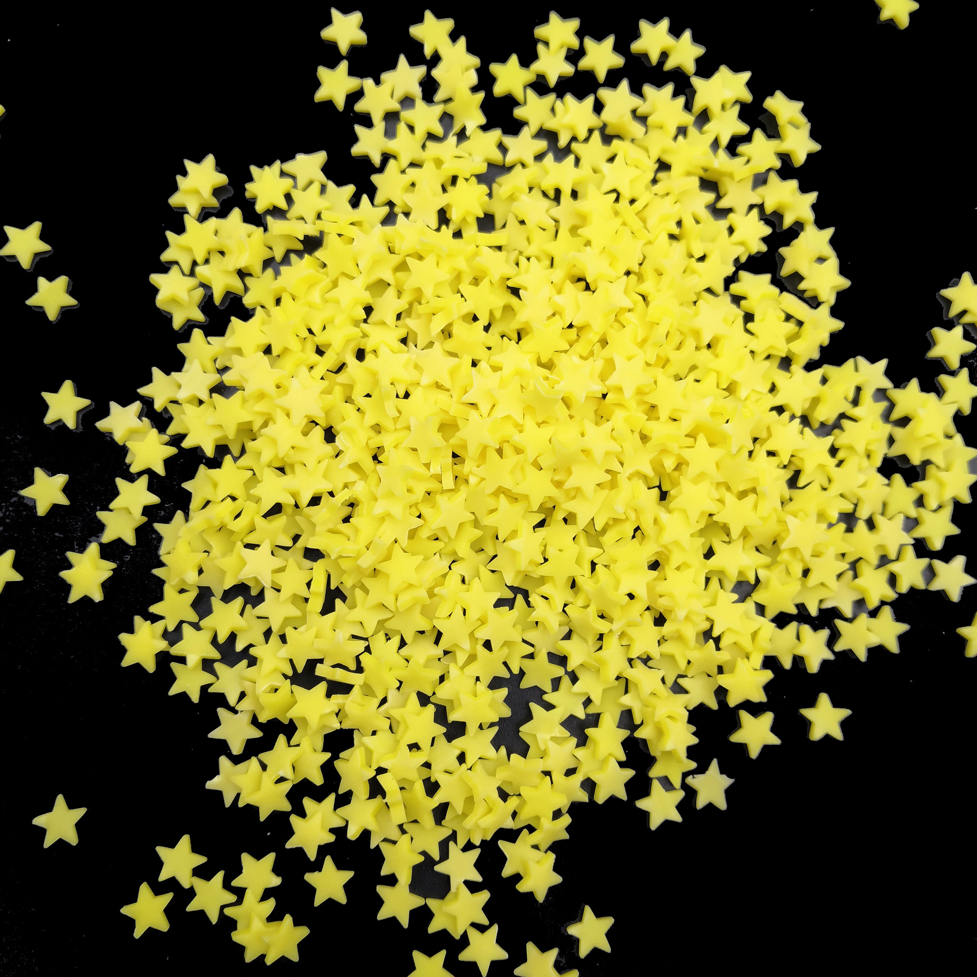 100 g/partia żółta gwiazda księżyc plastry glina polimerowa gwiazda miękka ceramika na zabawka robić dekoracji DIY rzemiosło wypełniacz akcesoria