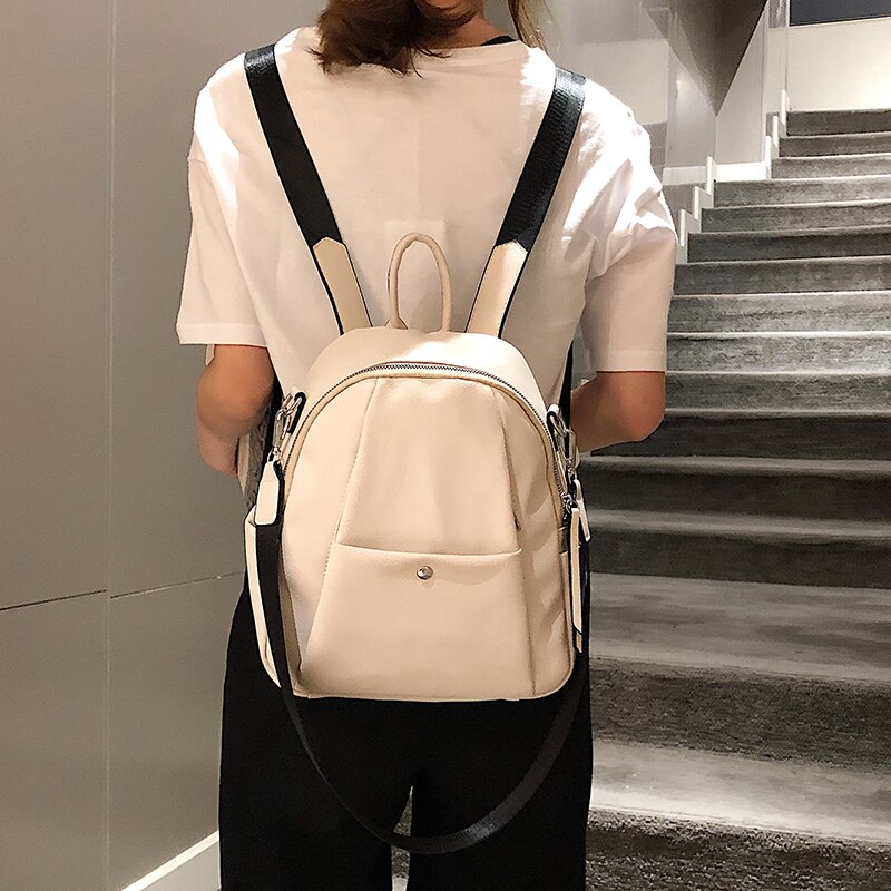 Seetiec Vrouwen Pu Lederen Rugzak Reizen Schoudertas Vrouwen Multifunctionele Rugzak Vrouwelijke Casual Dames Rugzak