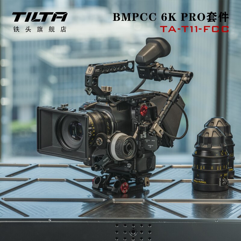 Tilta Bmpcc 6K Pro Camera Kooi TA-T11-FCC-B Dslr Rig Accessoire Kit Bouwplaat Top Handvat R/S Kabel T5 t7 Houder V Mount