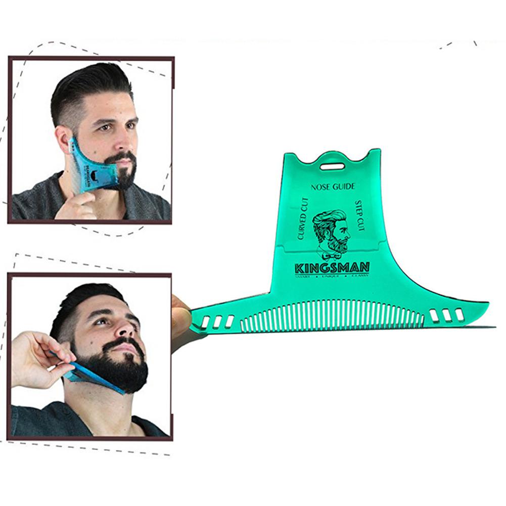 Plantilla para dar forma a la barba para hombre, peine para Barba, barba, bigote, herramientas de cuidado de estilismo, recortar peines con plantilla