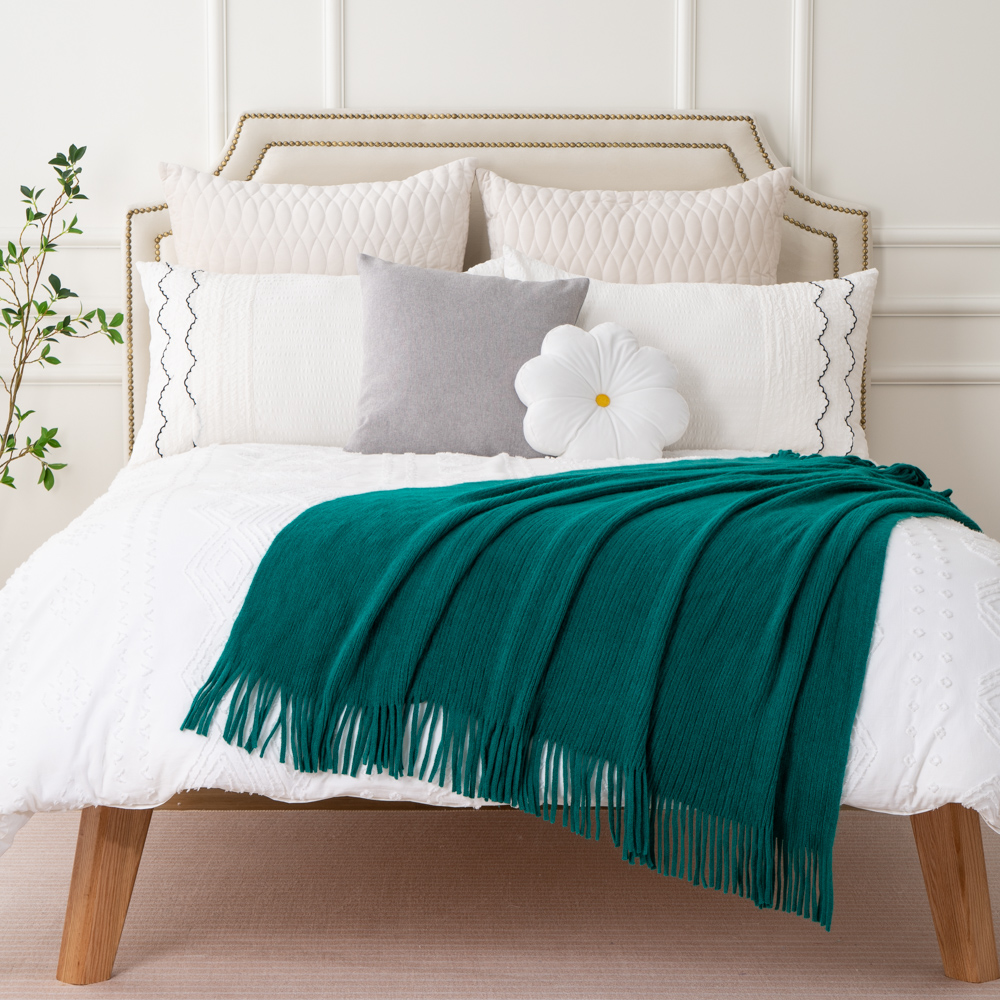 Battlio Home 100% Acrylic Knitted Blanket Thicken Warm Super Soft Throws Blanket Decorative Bed Blanket For Sofa Perfect