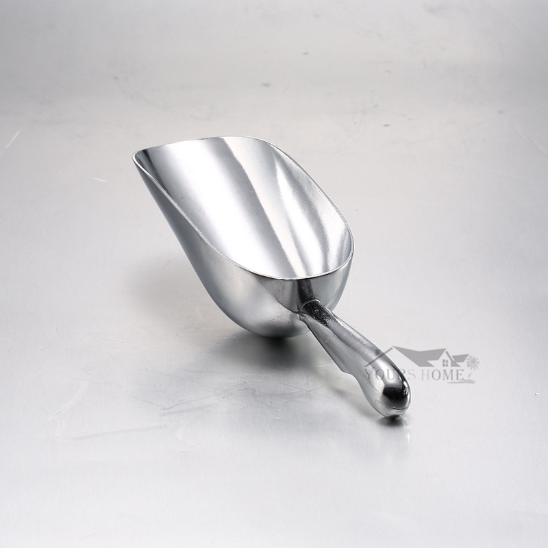 Cuchara de hielo de aluminio para cocina de 6 oz/24 oz/58 oz, cuchara pala para caramelos, comida, harina, cuchara pala para caramelos para Bar, herramienta comercial de cocina, utensilios de Bar