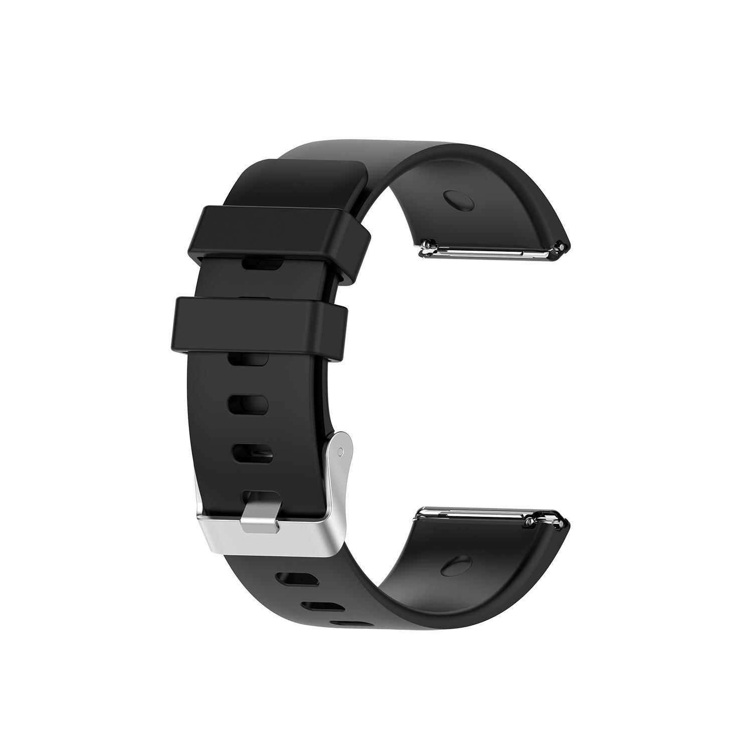 For Fitbit Versa 2 Smart Watch Replacement Waterproof Wristband 2 Official Silicone Strap Smart Watch Accessories Watch Band: 03 black