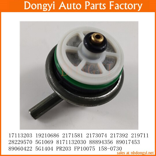 Fuel Injection Pressure Regulator OEM No. 17113203 19210686 2171581 2173074 217392 219711 28229570 5G1069 8171132030 88894356