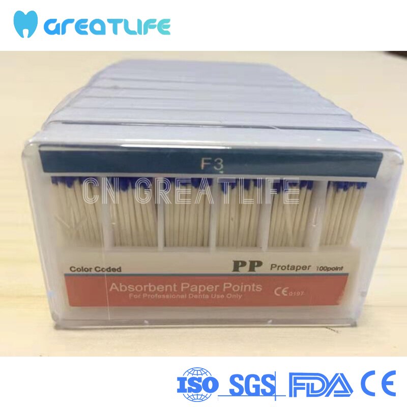 10 Box Dental Absorbent Paper Points for Files Root Cancel Endodontics Absorption F1 F2 F3: F3x10box