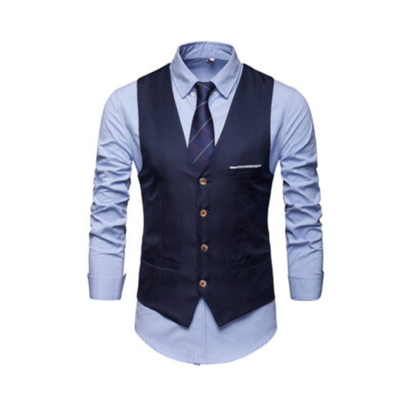 Kjole vester for menn slim fit herre dress vest herre vest gilet homme uformell ermeløs formell forretningsjakke