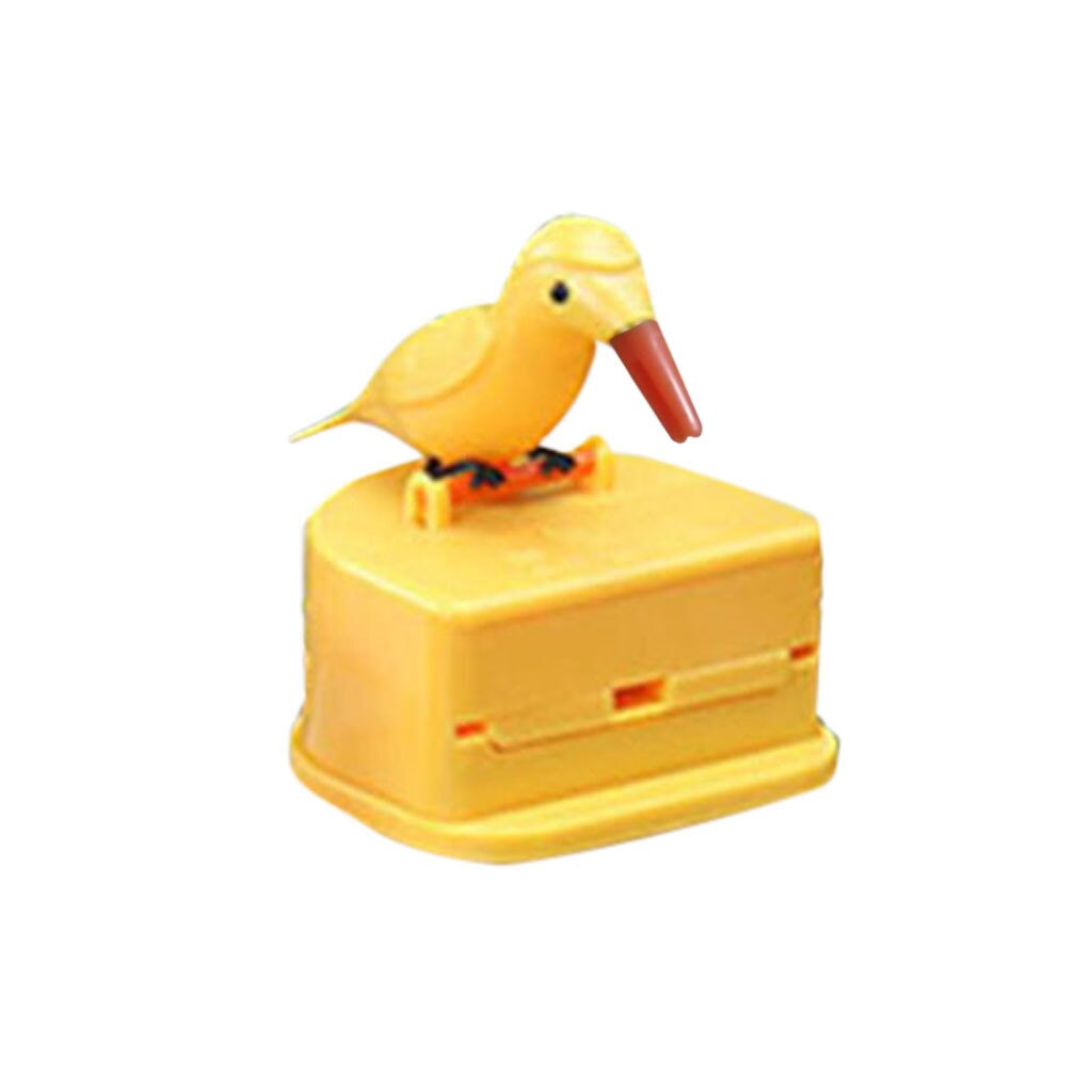 Mignon colibri cure-dents distributeur Gag nettoyage dents matériel automatique oiseau cure-dents boîte: A