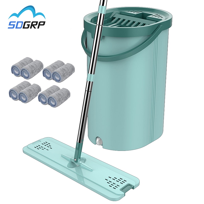 Magische automatische spins dweil microvezel reinigings dweil plat knijpen thuis keuken vloerreiniger gratis hand dweil met emmer gereedschap