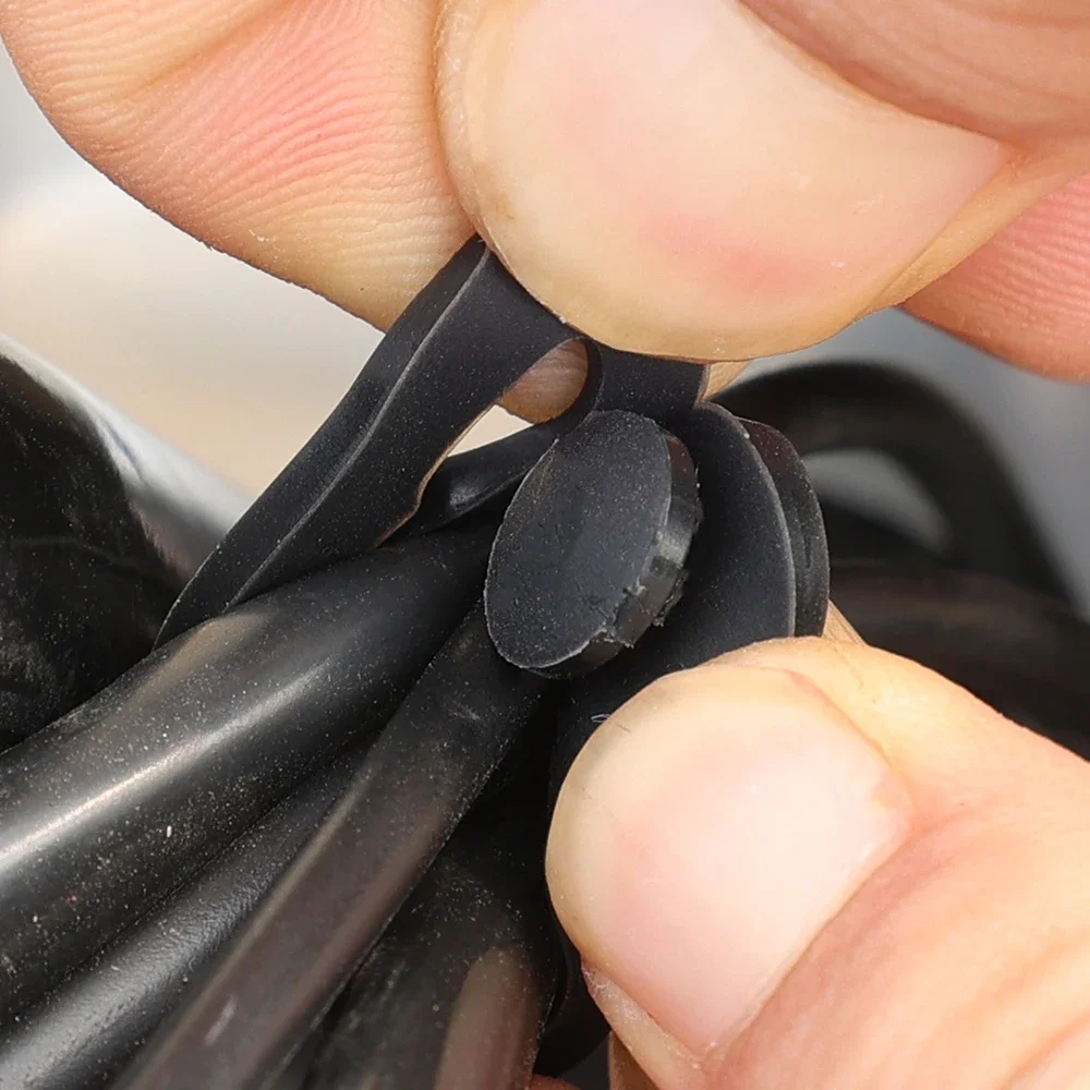 1-6Pcs Motorcycle Rubber Frame Securing Cable Wiring Harness Power Cord Tie Clutch Line Brake Ties Elastic Fix Accessories