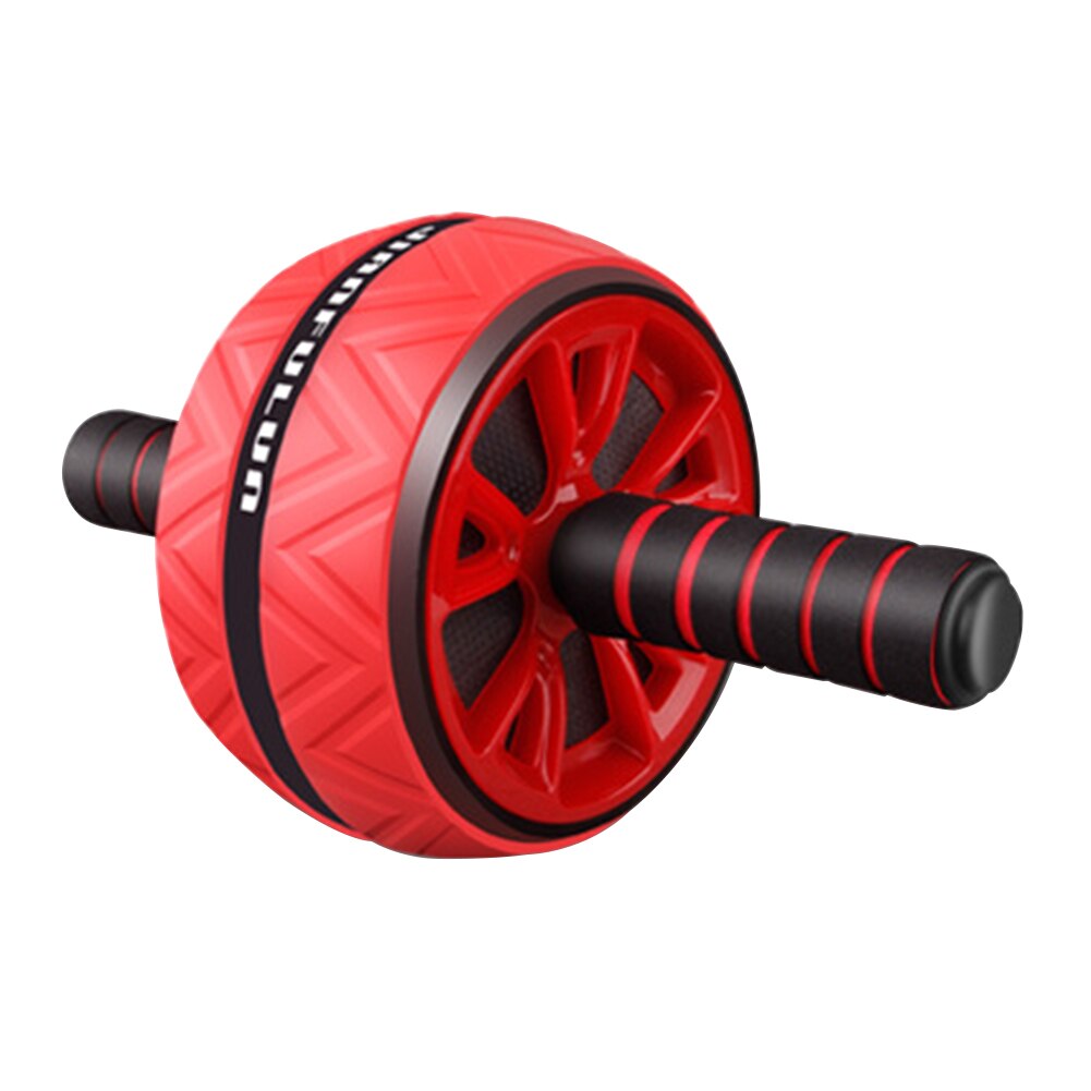 Abdominal rulle gym udstyr træning indendørs sport muskeltræning holdbar øvelse dobbelt hjul hjem mave kerne vægttab: Rød
